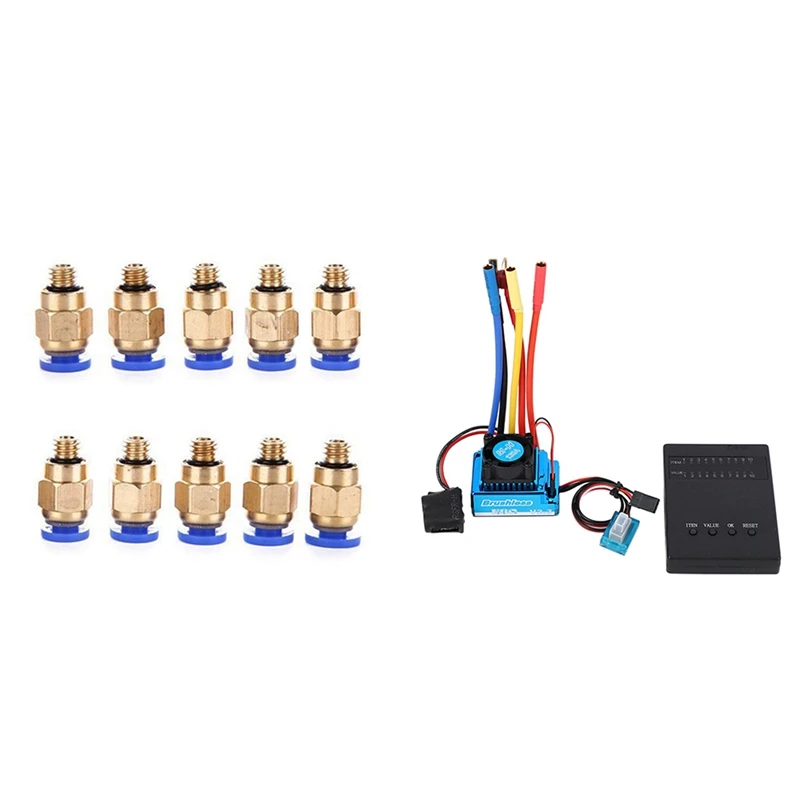 

10 Pcs PC4-M6 Pneumatic Air Straight Quick Fitting With Brushless Esc + Program Card Combination Details
