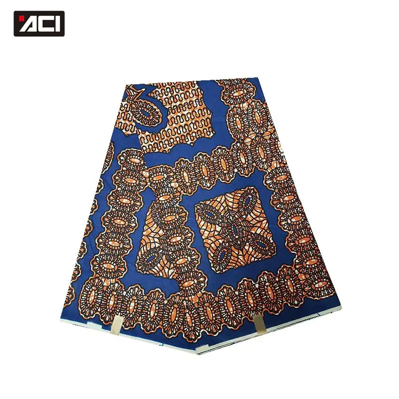 

ACI African Fabric 6 Yards Pagne African Real Wax Print Fabric Ankara 100% Cotton Wax Print Fabric African For Skirts