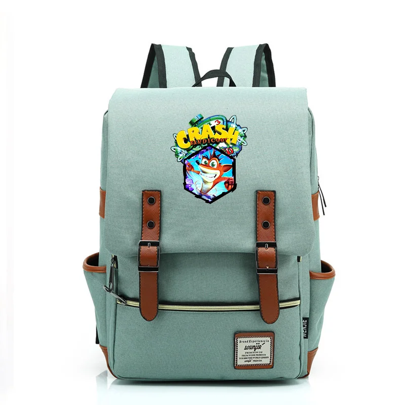 

Game Crash Bandicoot School Bags Students Laptop Backpacks Women Men Travel Bags Teenager Bookbag Unisex College Backpack