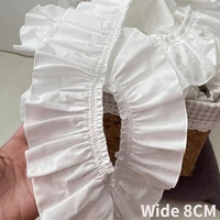 5812cm wide white cotton needlework ruffles ribbon frills lace apparel fabric pets dolls clothes dress diy crafts sewing decor