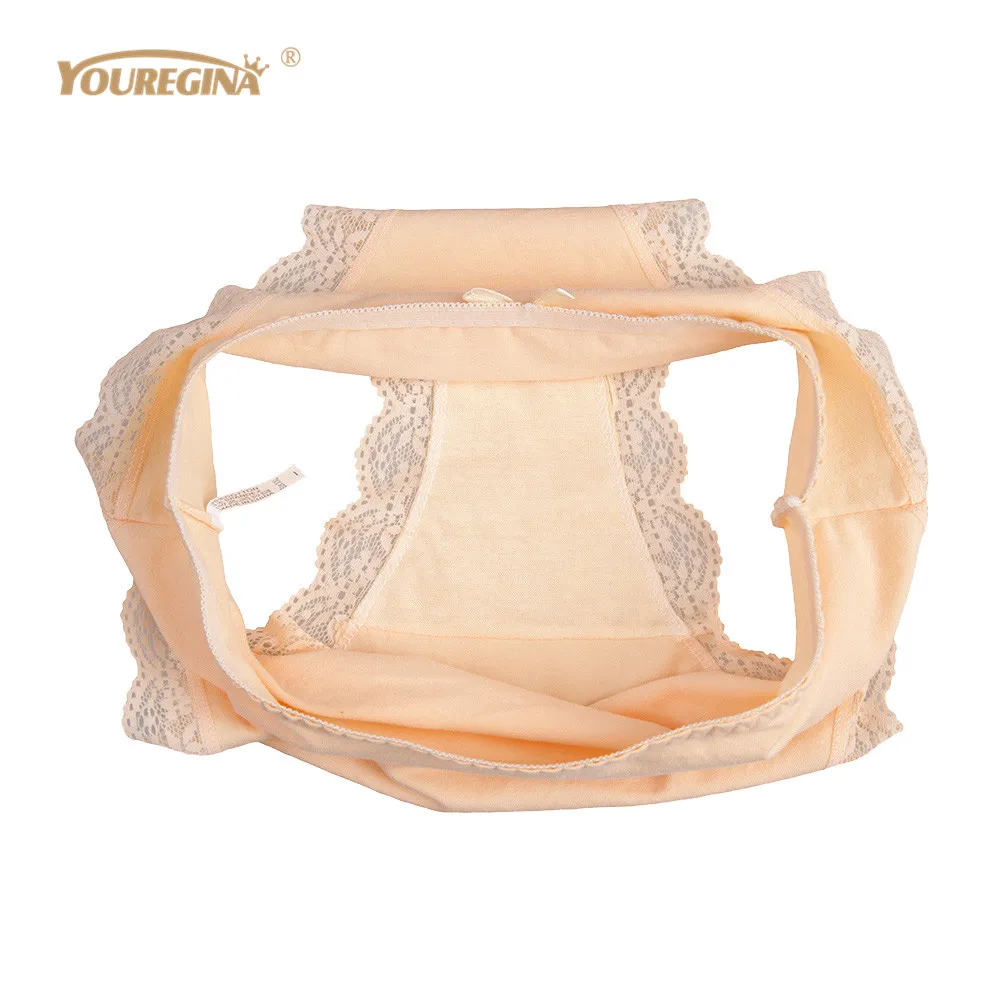 YOUREGINA Women Panties Plus Size Sexy Lace Large Briefs Underwear Cotton High Waist 4XL Ladies Intimates 6 pcs/lot