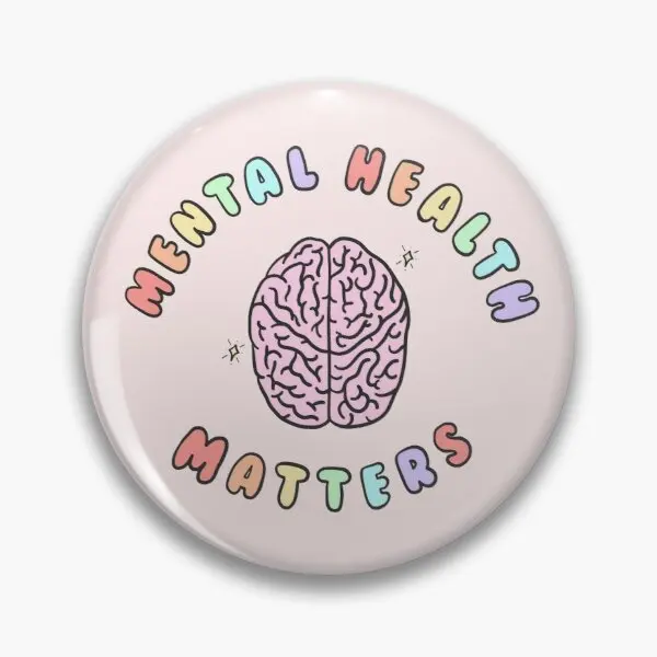 

Mental Health Matters Customizable Soft Button Pin Cute Cartoon Badge Women Collar Brooch Metal Lapel Pin Gift Decor Hat Lover