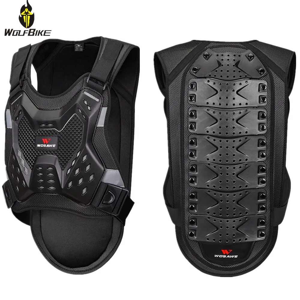 

WOSAWE Sleeveless Motorcycle Back Protection Armor Protective Vest Jacket Snowboard Sports MTB Motocross Ski Bandage Adult