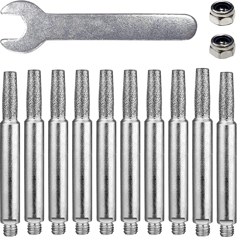 

1Set High Hardness Chainsaw Grinding Stone Chainsaw Sharpener Burr 3/16Inch Silver For 8-22Inch Chain Saw