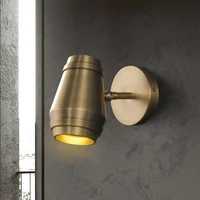 postmodern minimalist nordic copper material sconces creative led light luxury living room bedroom study bedside wall lamp gu10