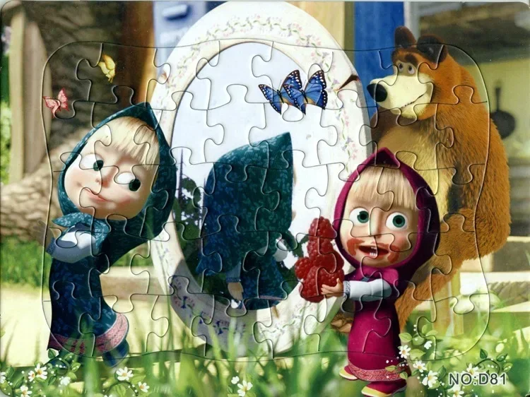 Подарок на день рождения, пазл с надписью «MARTA and The Bear», бумажная сборка, мультяшный персонаж из аниме, плоская игрушка для родителей и детей (art.: 3920c8bc62fa2) - 3920c8bc62fa2