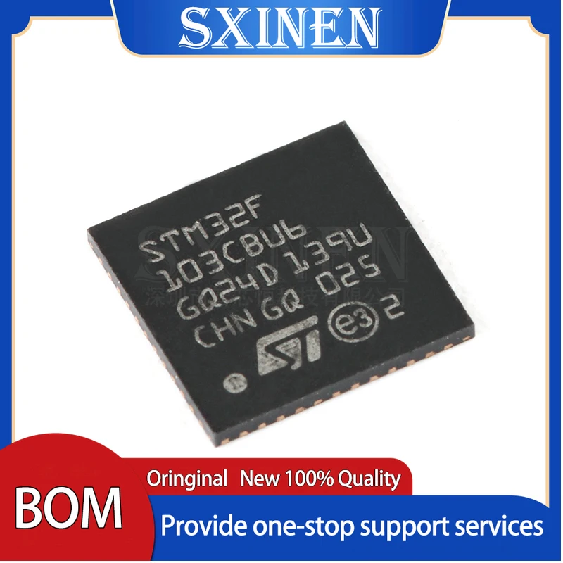 2PCS ,STM32F103CBU6 UFQFPN-48 ARM Cortex-M3 32-bit Microcontroller-MCU