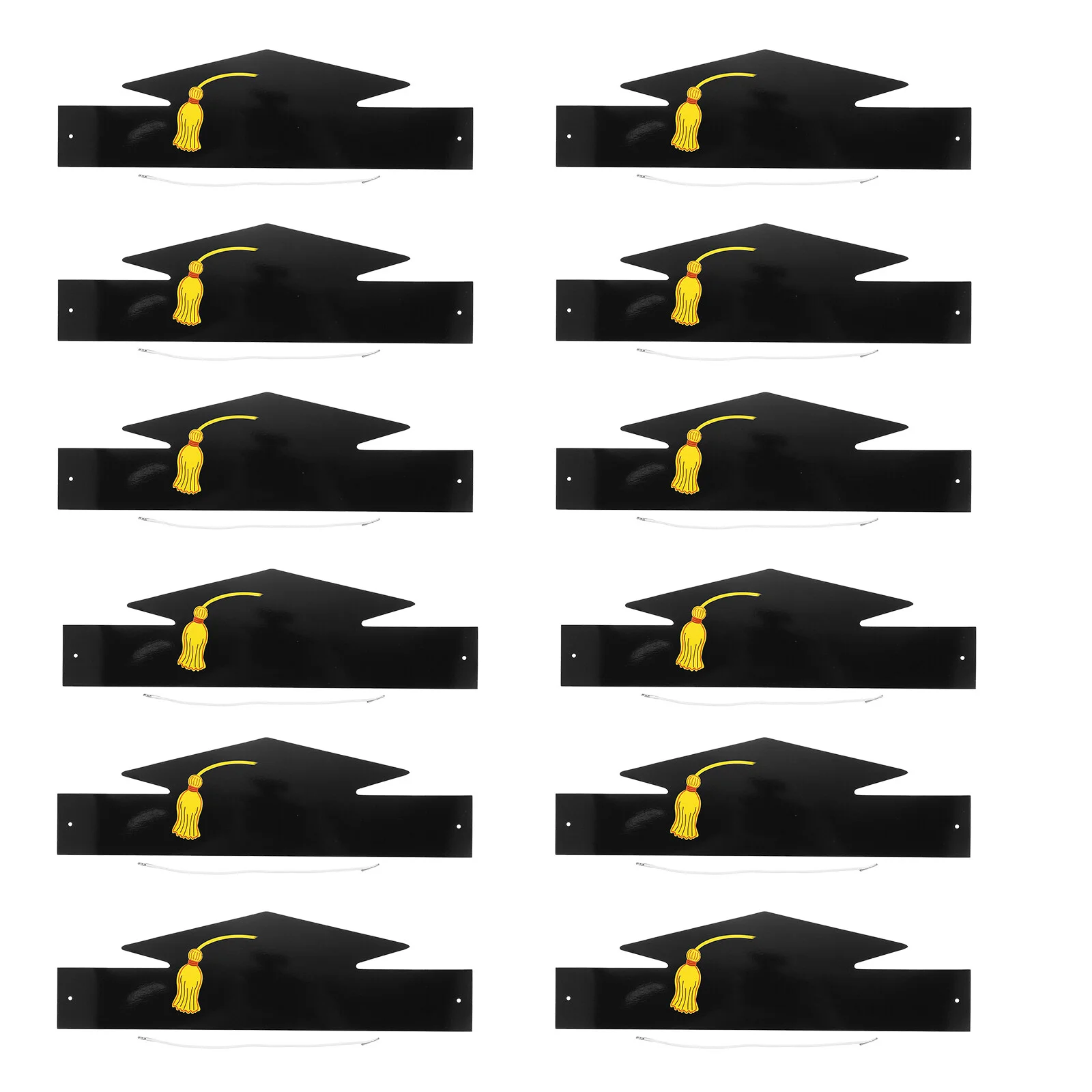 

12 Pcs Paper Hat Props Graduation Caps Craft Crowns Kids DIY Hats Hand Decor Manual Party Favors