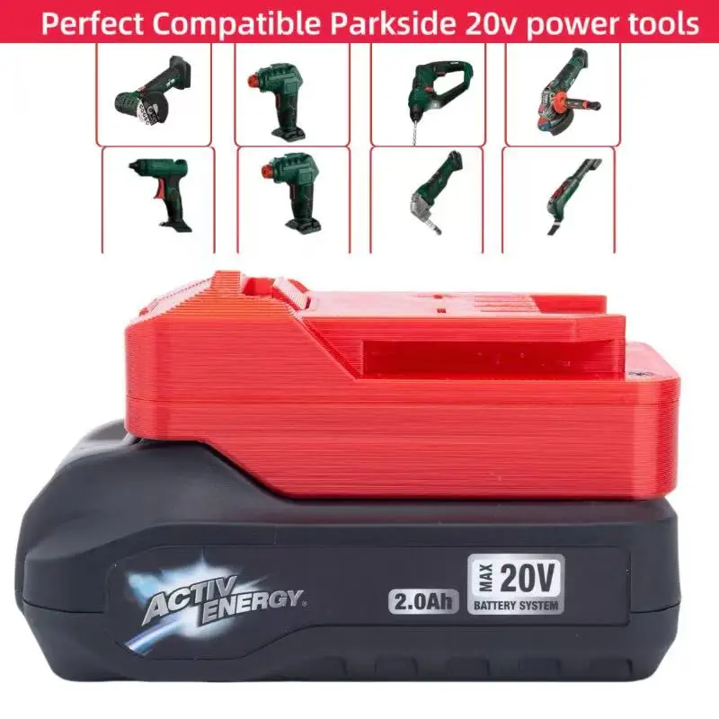 

Адаптер-переходник для аккумуляторов Aldi Ferrex Activ Energy Lithium Convert To Parkside Lidl Tools (без аккумулятора и инструментов)
