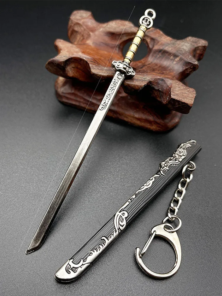 Множество моделей металлических ножек знаменитых древних мечей брелок-подвеска