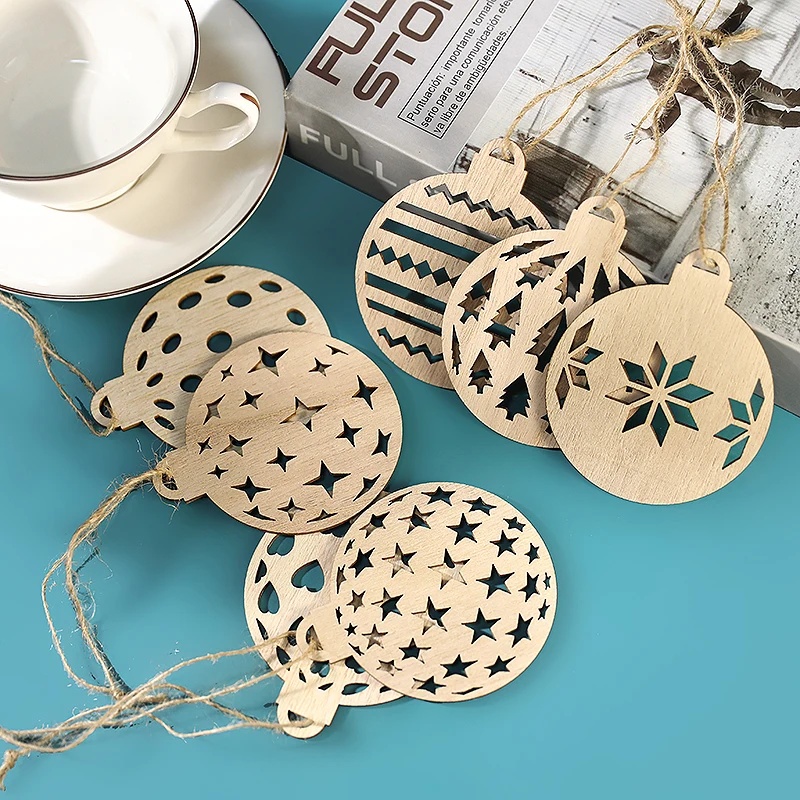 8/10 шт. Рождественский шар-снежинка на заказ лазерная резка безделушки украшение