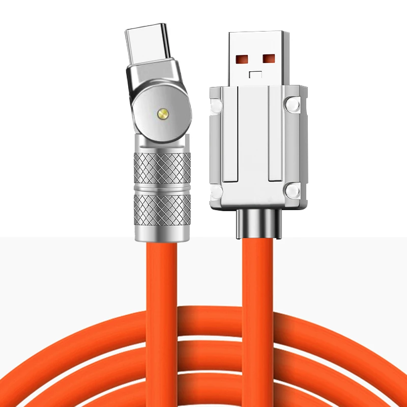5 А гибкий Usb-кабель типа C 180 градусов вращающийся кабель для Iphone Xiaomi Redmi Honor Telefoon