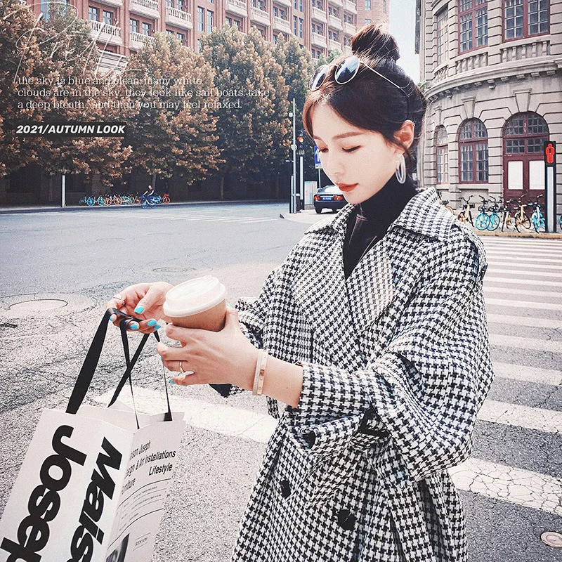 

New Fahsion Temperament Popular Windbreaker Women's Spring And Autumn 2022 New Small Girl Medium Long Small Fragrance Versatile