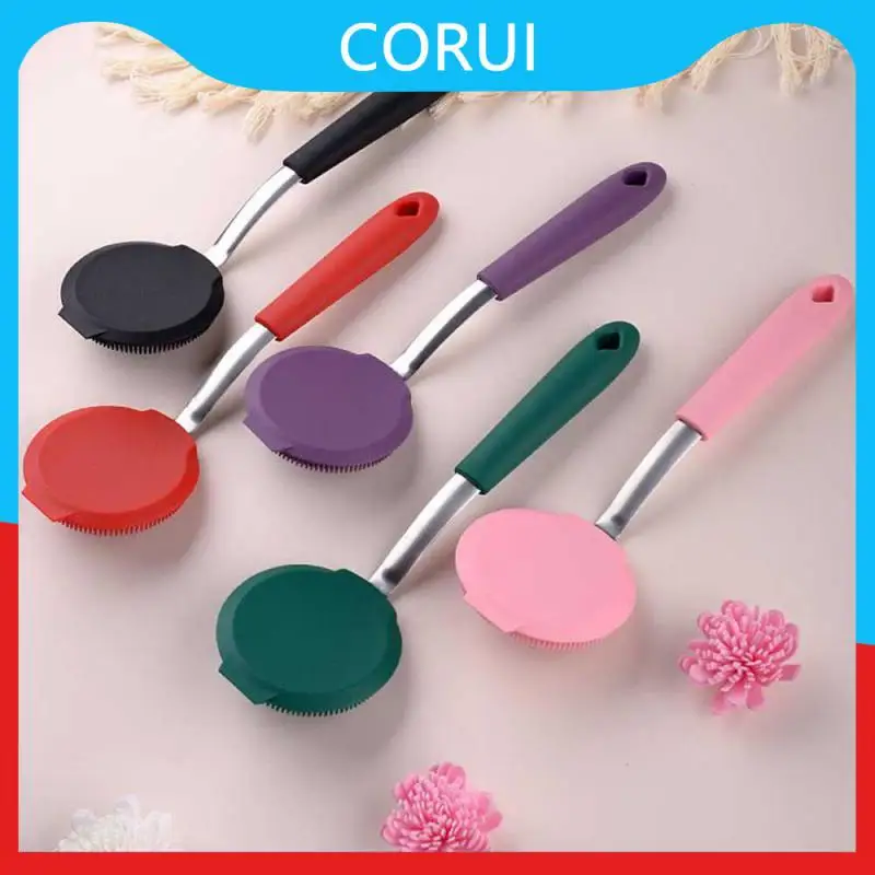

11x7.5cm Dish Brush Long Handle Cleaning Brush Multipurpose Soft Dish Scrubber Brush Kitchen Cleaning Tools Silicone Pot Brush