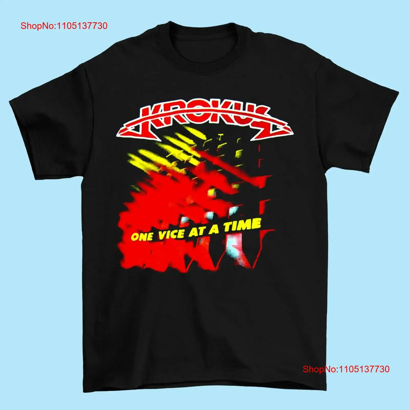 Фото Мужская футболка Band Black Krokus, размер S 5XL, KN700, винтажная, мягкая, универсальная, унисекс, слегка модная уличная одежда №1