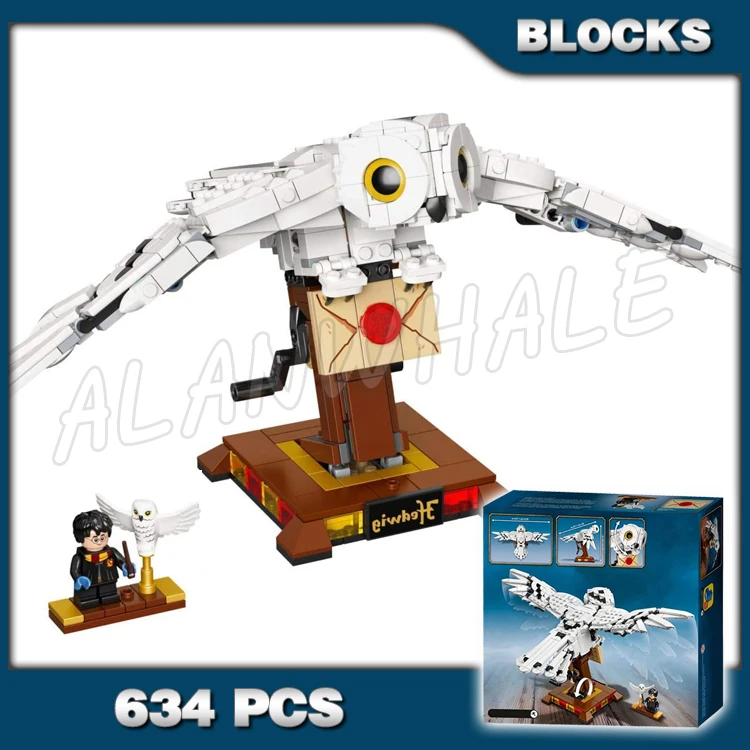 

634pcs Magical World of Wizards Mechanical Hedwig Snowy Owl Deliver Letter 11570 Model Building Blocks Boy Compatible With Brick