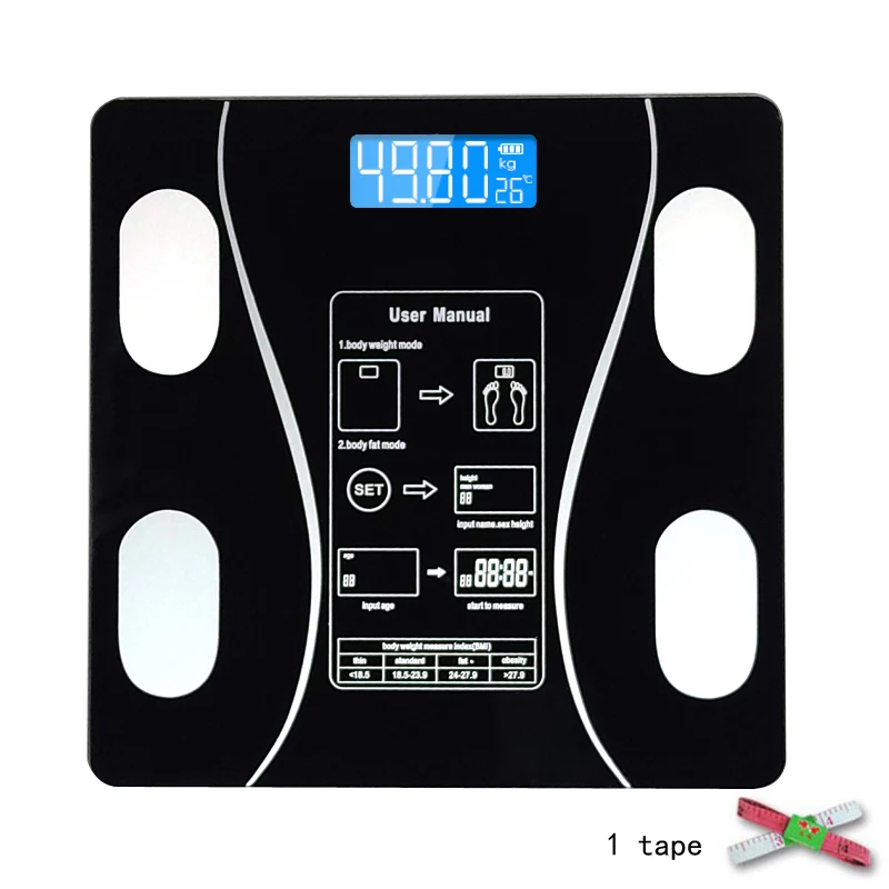 

Body Fat Scale Smart Wireless Digital Bathroom Weight Scale Body Composition Analyzer With Smartphone App Bluetooth-compatible