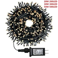 5030m led christmas string lights outdoor 8 modes garden fairy lights decor wedding garland party lights with 24v safe adapter