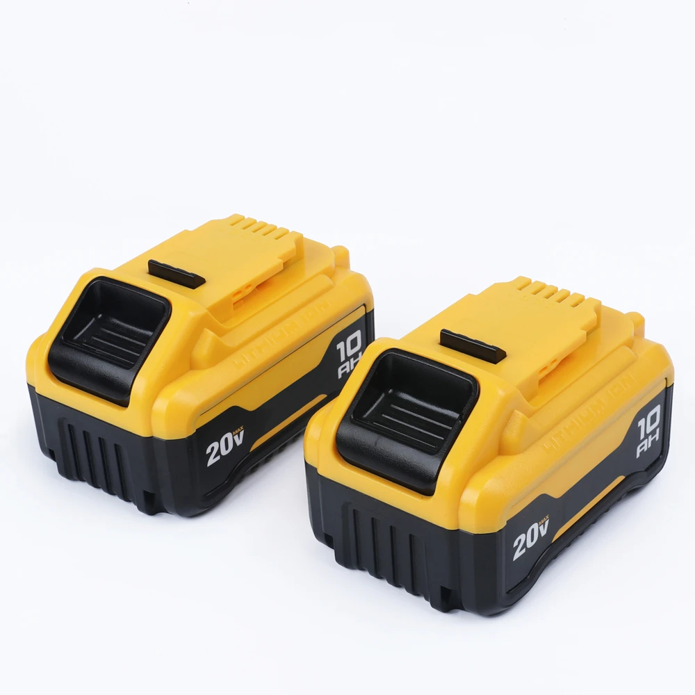 

Two Pieces 20V 10.0Ah Lithium-Ion Battery Pack for Dewalt 20 Volt MAX Cordless Power Tool Drills DCB210, Free Shipping