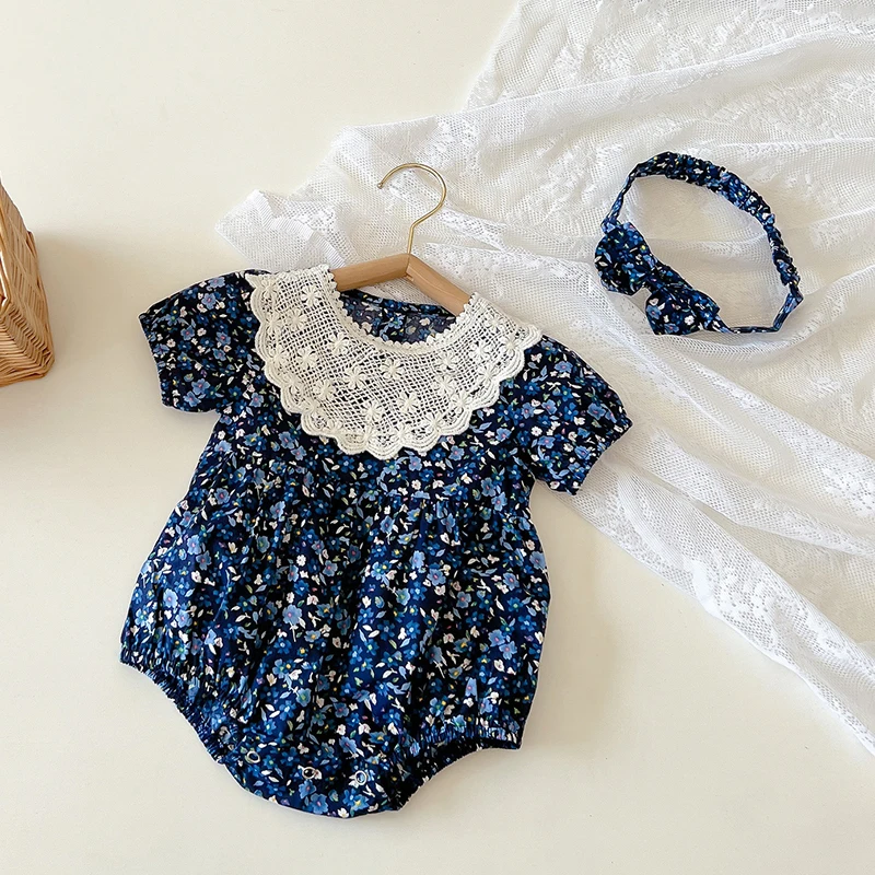 

0-3Yrs Summer Kids Baby Girl Rompers Baby Girl Short Sleeve Printing Rompers Sweet Baby Girl Newborn Rompers Clothes