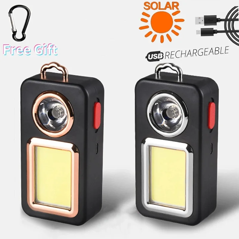 

Mini COB Work Light Polysilicon Solar Charging LED Waterproof Torch Camping Lantern USB Rechargeable Torch мощный Work Light