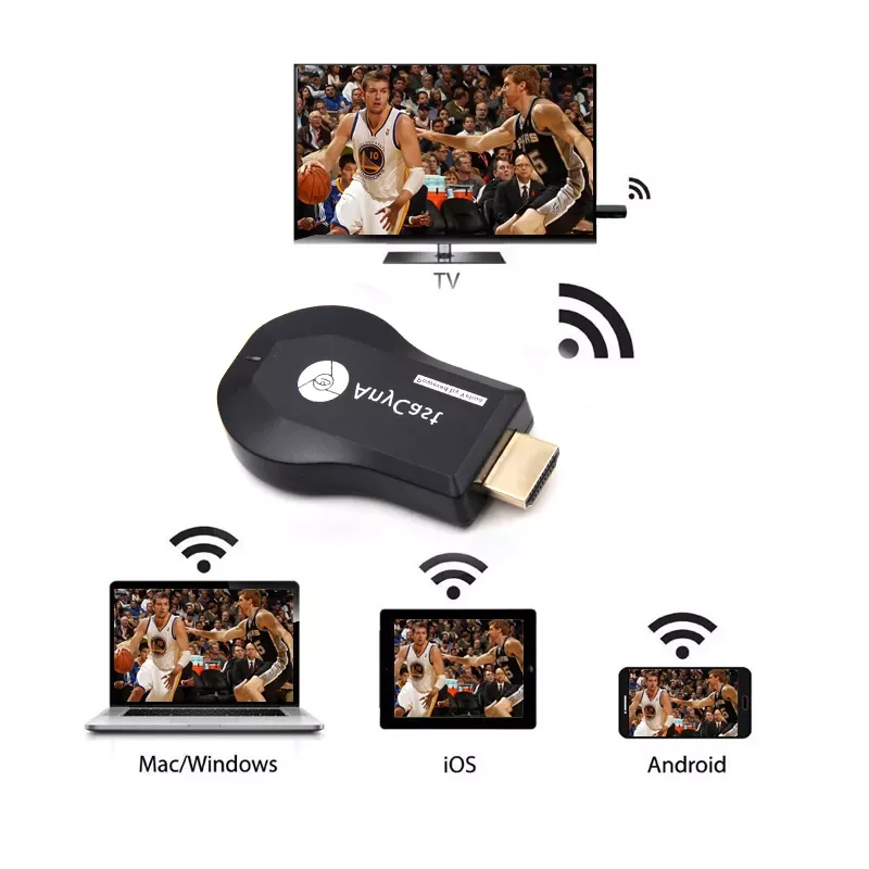 

NEW2023 Chromecast Anycast M9 Plus TV Stick 1080P Wireless WiFi Display Dongle Receiver Ezcast Airplay Mirror HDMI-compatible Go