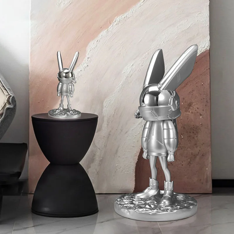 

Скандинавский Декор для дома, статуя астронавта, кролика, роскошное украшение для гостиной, большие полимерные художественные изделия, скульптура, модные аксессуары для дома