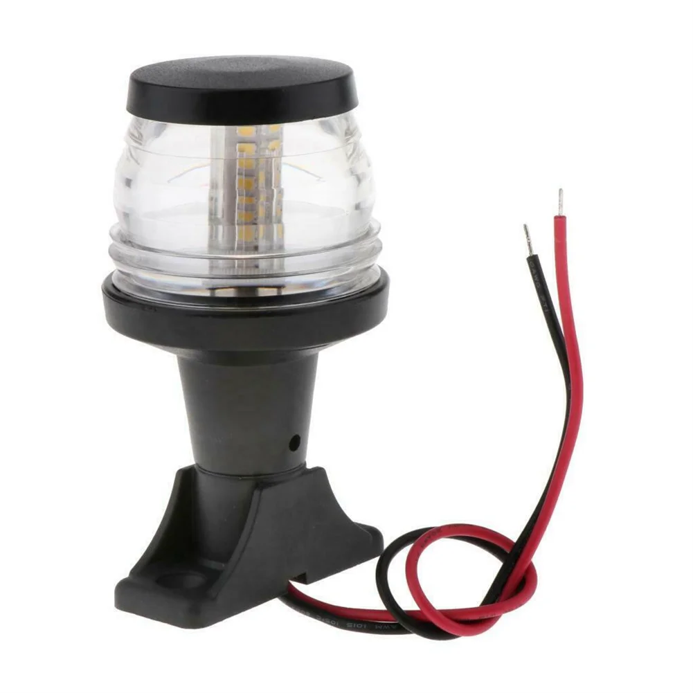 

12-24V 124mm 250LM LED Anchor Light Stern 360° Fixed Mount Navigation Signal Light 4000-4500K For Boat Anchor Lights Tools