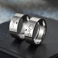 his always her forever wedding paired stainless steel couple rings for women men lover finger engagement matching jewelry gifts