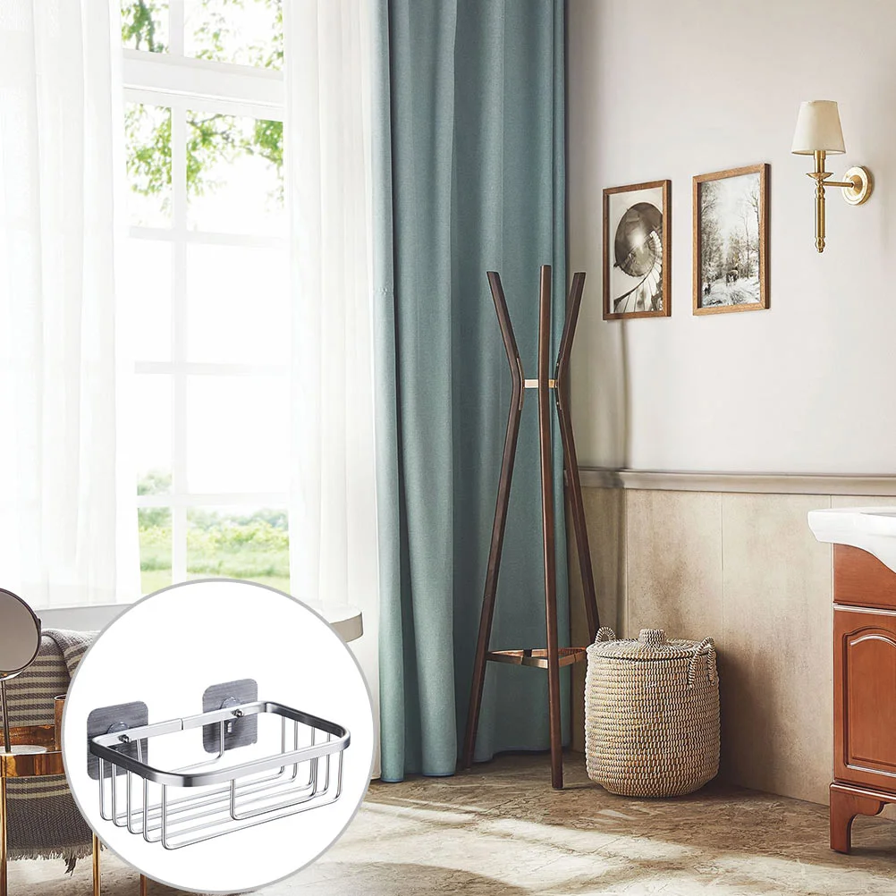 

Holder Bathroom Shower Wall Basket Paper Rack Towel Shelf Shampoo Roll Adhesive Dispenser Tissue Kitchen Bath Conditioner