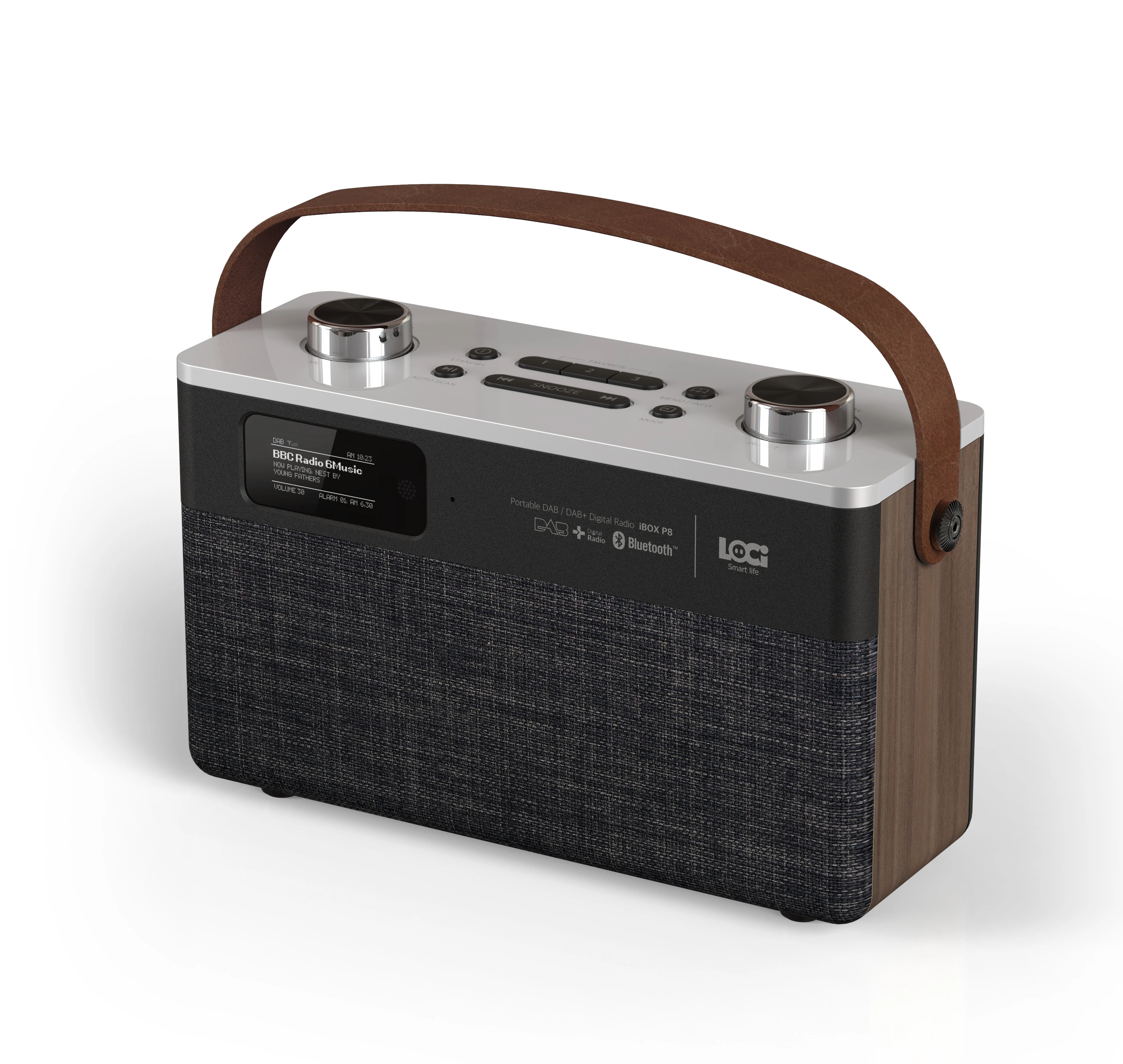 

Wooden DAB radio with FM radio / BT/DAB+