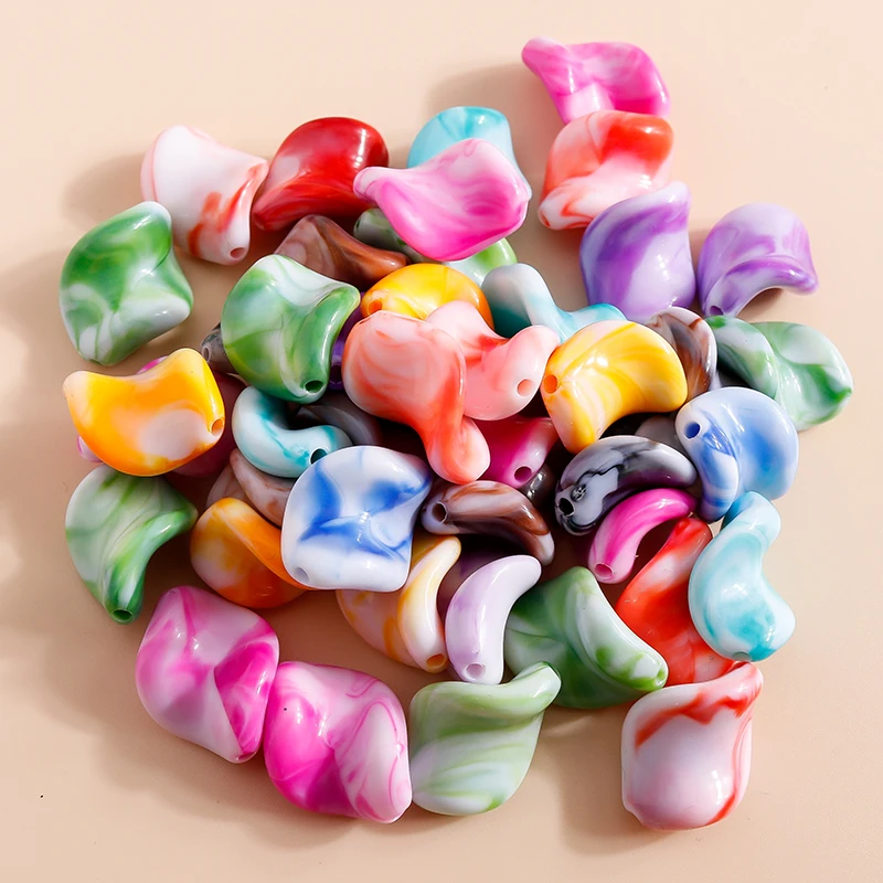 

10pcs 20*15mm New Design Acrylic Irregular Charms Beads Spacer Beads for DIY Jewelry Making Accessories Bracelets Necklace Craft