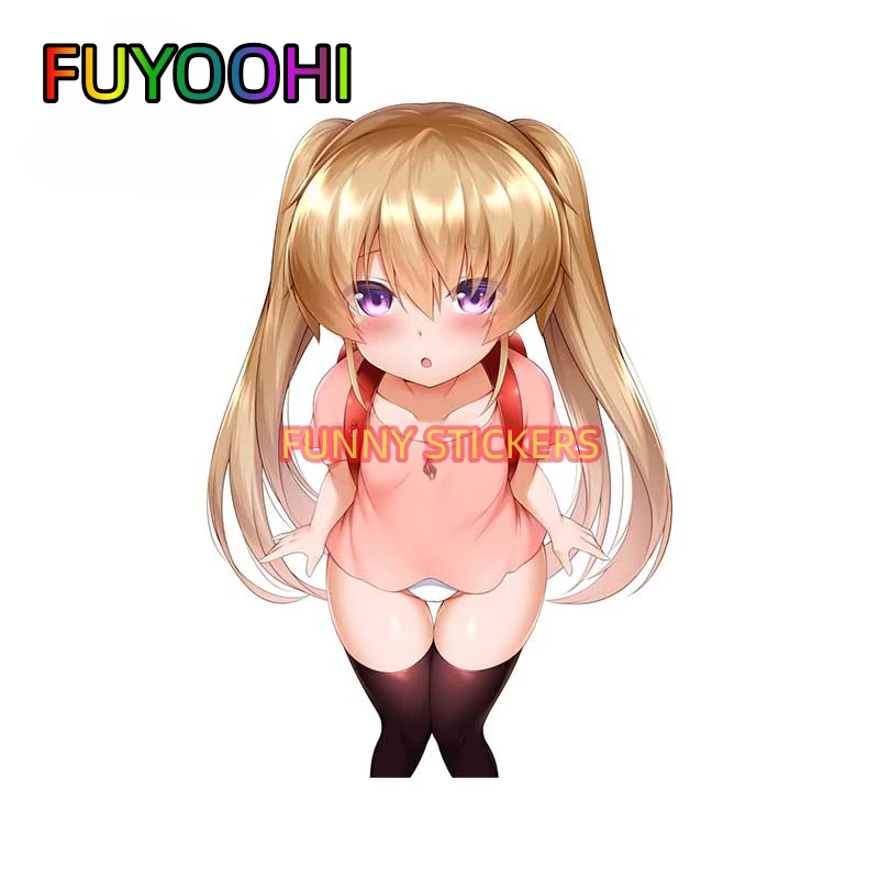 

FUYOOHI Ao No Kanata No Four Rhythm Car Sticker Loli Pink Anime Peeker Creative Decal Surf Car Accsesories