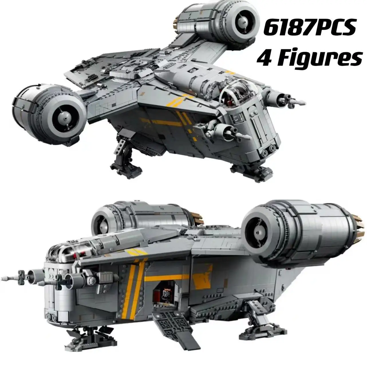 

NEW Movie MandalorianN Large The Razor Crest Star Compatible 75331 6187pcs 75292 MOC Building Blocks Bricks Toys Boys Xmas Gifts
