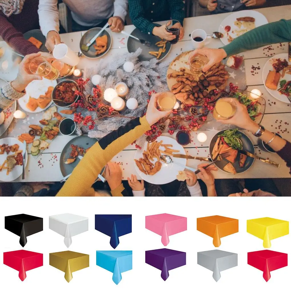 

137x183cm Disposable Tablecloth Cover Cloth Clean Party Tablecloth Covers For Birthday Wedding Christmas Myth Cloth