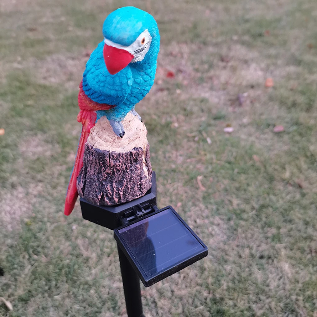 

Фонари на солнечных батареях, лампа в виде попугая, освещение для газона, орнамент, ландшафтные лампы