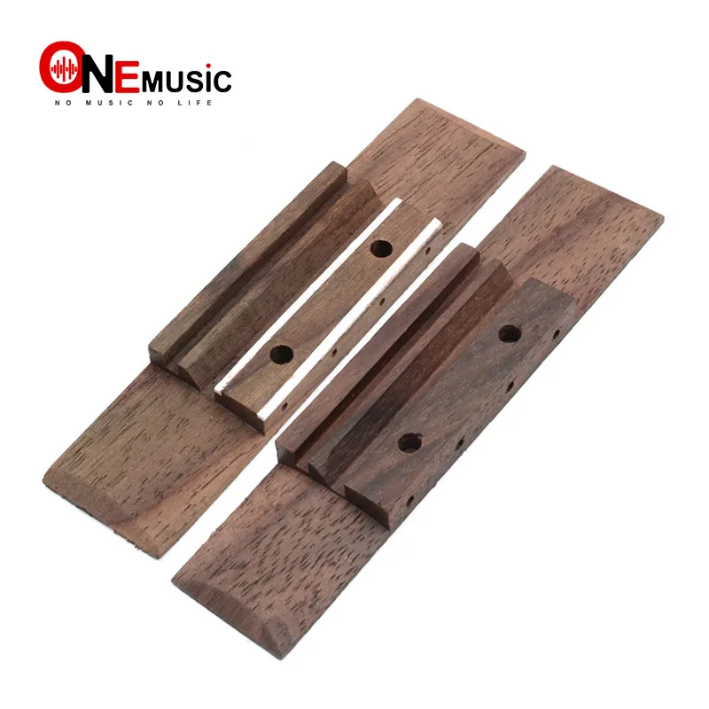 

10pcs Ukulele Rosewood Bridge Slotted for 4 String Ukulele 110*25*53mm Ukulele Parts