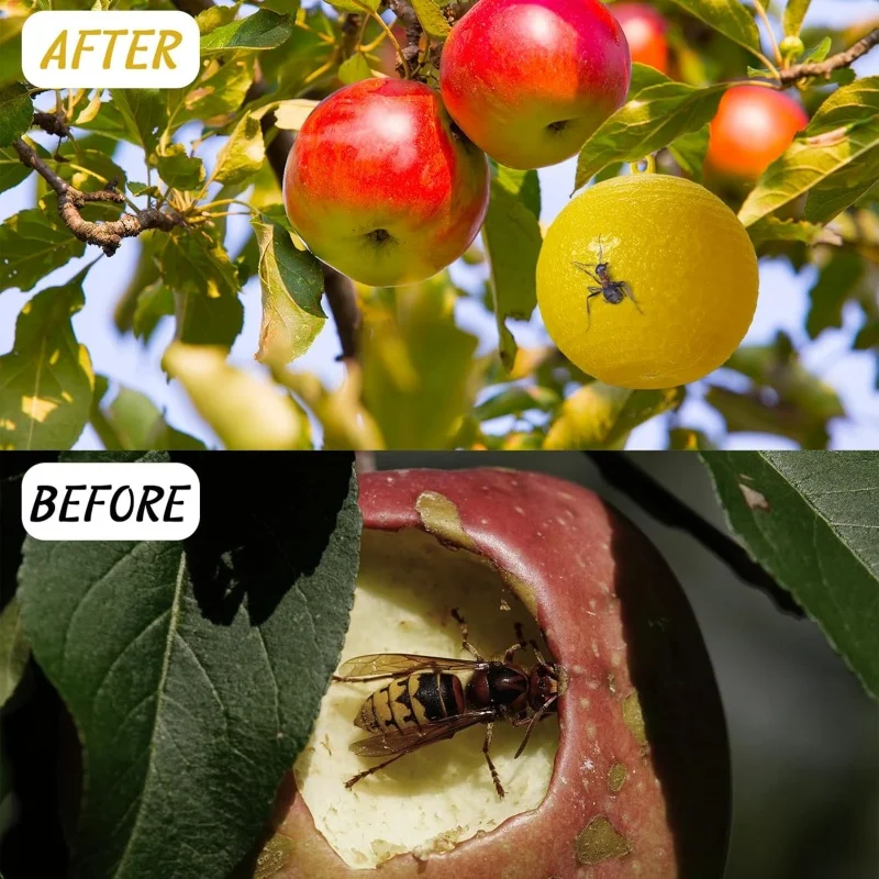 6 шт. липкий мяч-ловушка для насекомых клейкий мяч ловли ловушка (зеленый желтый)