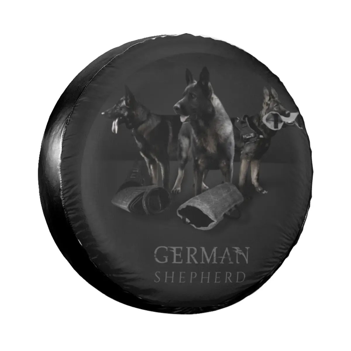 German Shepherd Dog Spare Tire Cover Bag Pouch for Jeep Pajero GSD Animal Dust-Proof Car Wheel Covers 14