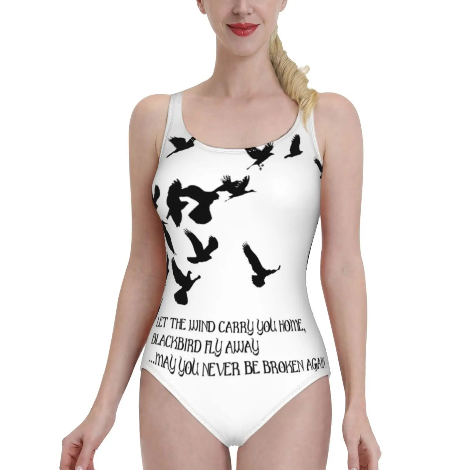 

Blackbird , Alter Bridge-Lyrics One Piece Swimsuit Women Swimwear Sexy Classic Backless Bodysuit Beach Bathing Wear Blackbird