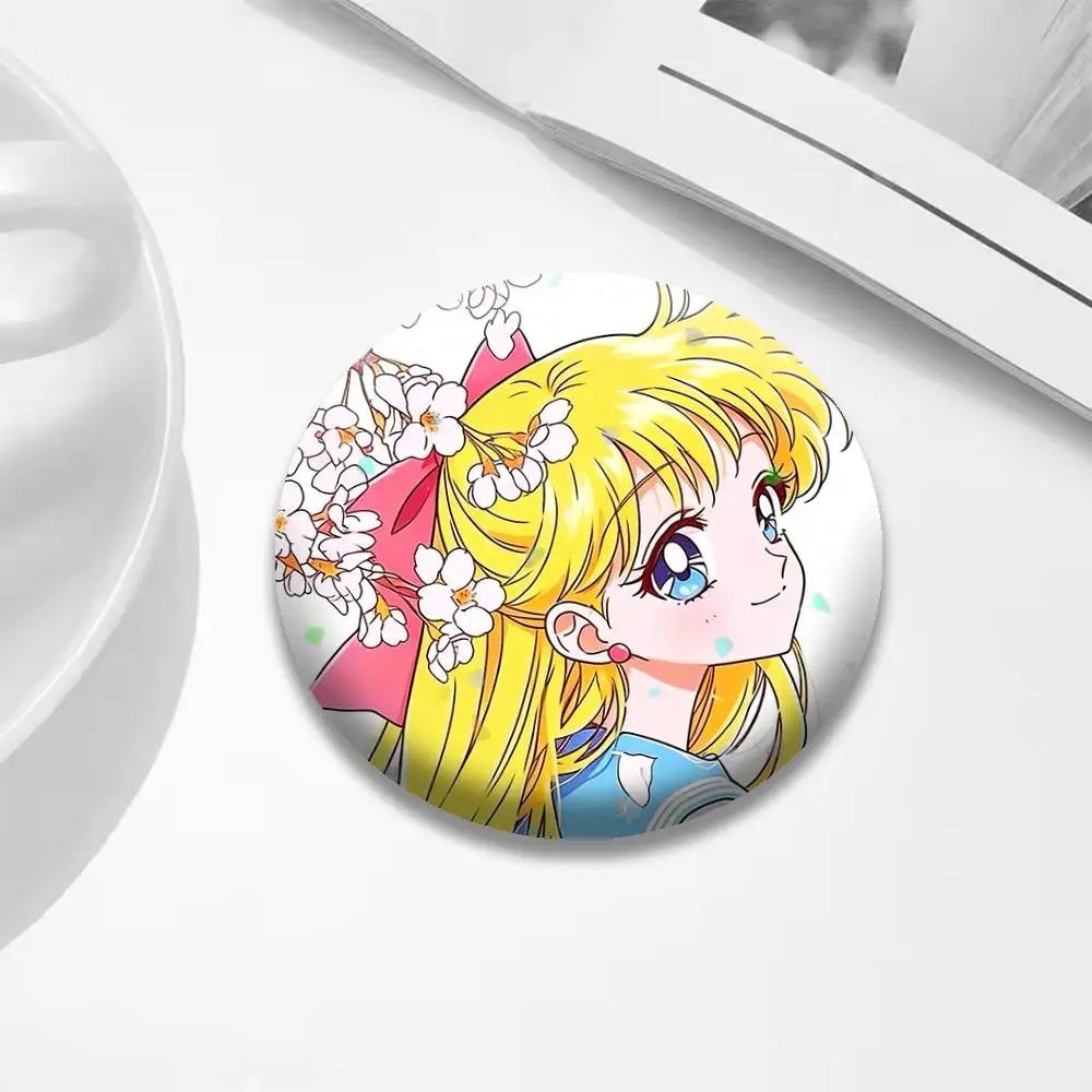 Фото Значки M-Minako A-Aino S-Sailor V-Venus: креативные жестяные значки-пуговицы, броши для одежды и рюкзаков №3