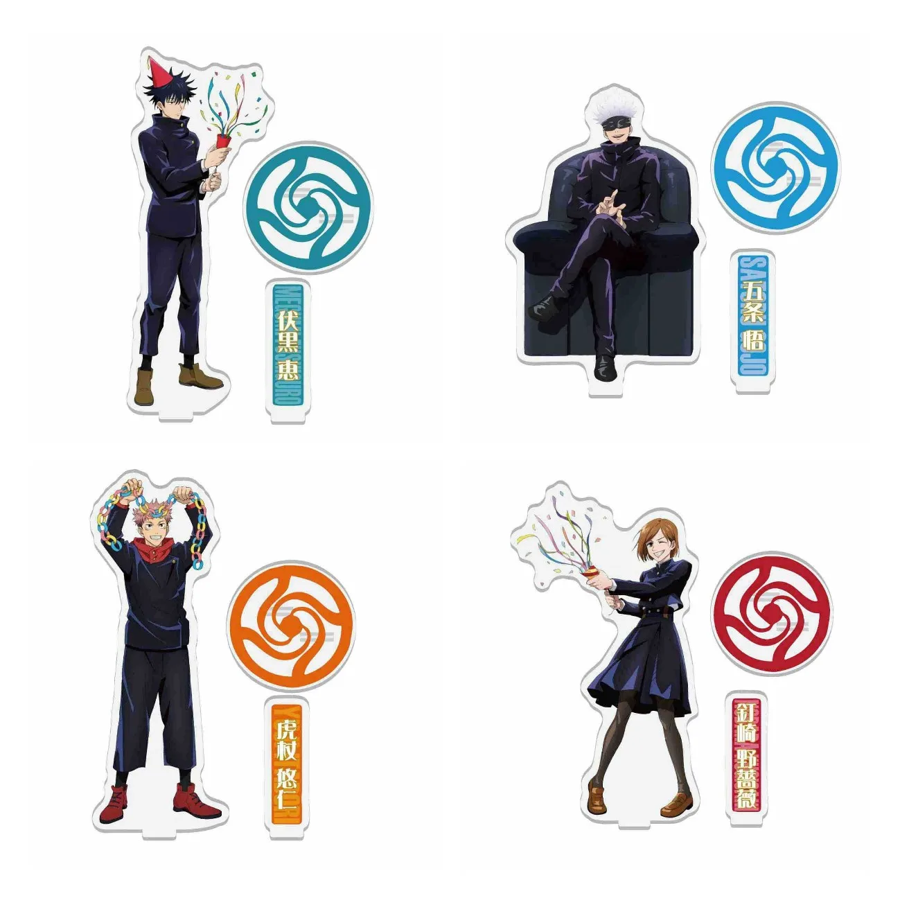 

15CM Cartoon Jujutsu Kaisen Anime Figures Gojo Satoru Fushiguro Megumi Kugisaki Nobara Acrylic Stands Model Decor Christmas Gift