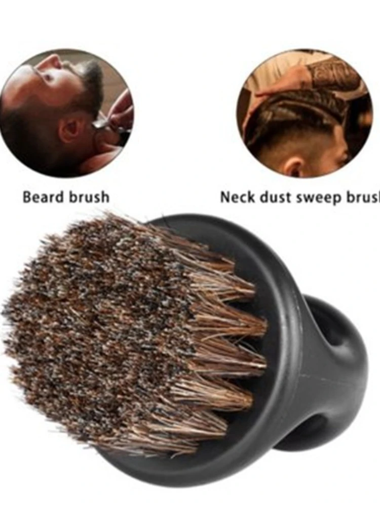 

1 Pcs Boar Bristle Men's Shaving Brush Portable Barber Ring Beard Brush For Facial Cleaning Mustache Tools