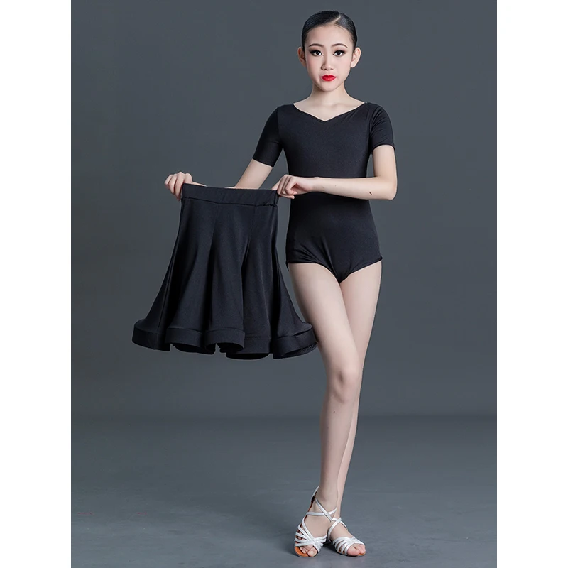 Детский костюм для латиноамериканских танцев конкурсов девушек комплект из двух