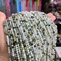 234mm multicolor burmese jade faceted round natural stone loose spacer beads for jewelry making diy bracelet necklace 15%e2%80%9d