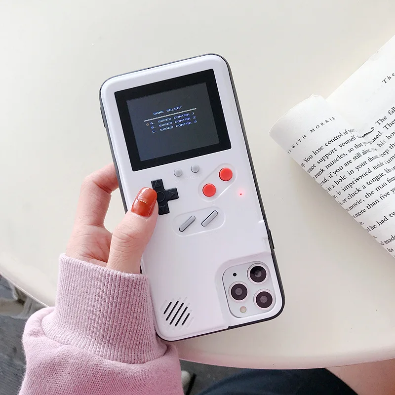 

Tetris Game Console Smart Phone Case For OPPO R9 R11 R15 R17 RENO A9 Protection Gameboy Cover White Pink Black Green