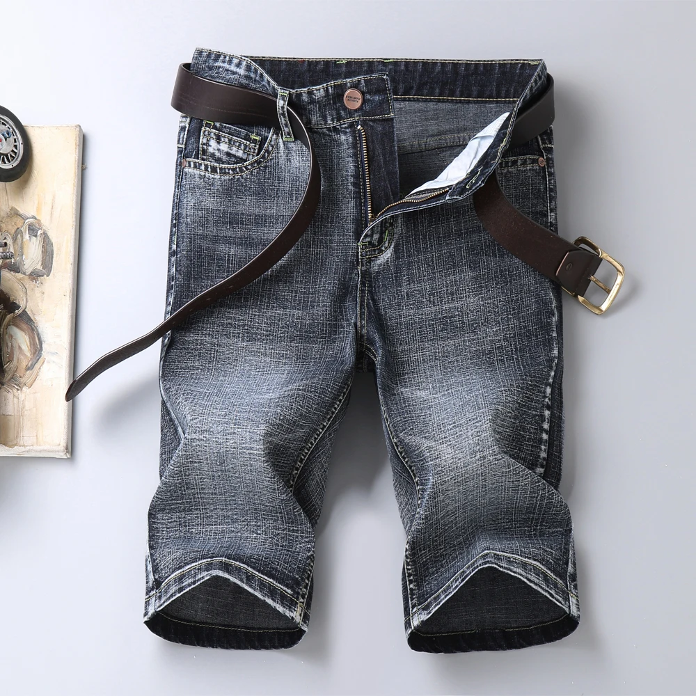 Thoshine Brand Summer Men Thin Jeans Knee Length Male Denim Shorts Fashion Short Jeans Lightweight