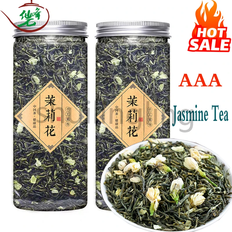 

2022 AAA Китайский очаровательный жасминовый цветок MaoFeng для похудения зеленый забота о здоровье похудение чай 100 г/банка