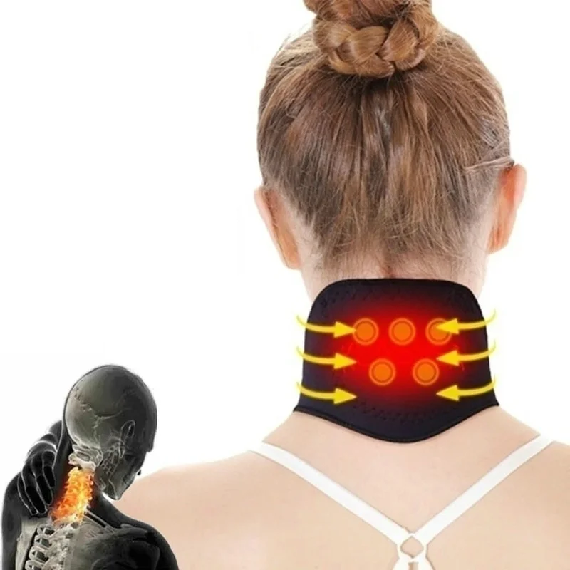 

1PC Tourmaline Magnetic Therapy Neck Back Massager Cervical Vertebra Protection Spontaneous Heating Belt Body Massager