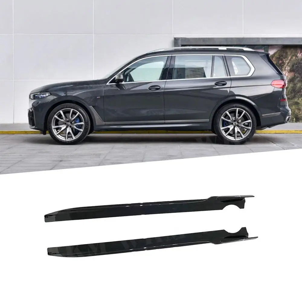 

Блестящие черные боковые бамперы, юбки, спойлер для BMW X7 G07 M Sport 2019-2021, комплекты кузова автомобиля из АБС-углеродного волокна